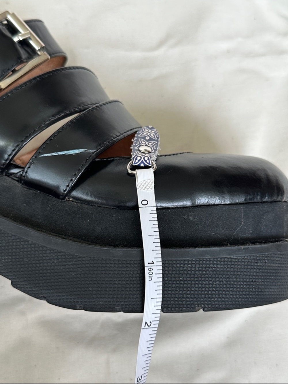 Jeffrey Campbell Black Triple-Strap Platform Mary Janes - Picture 10 of 11